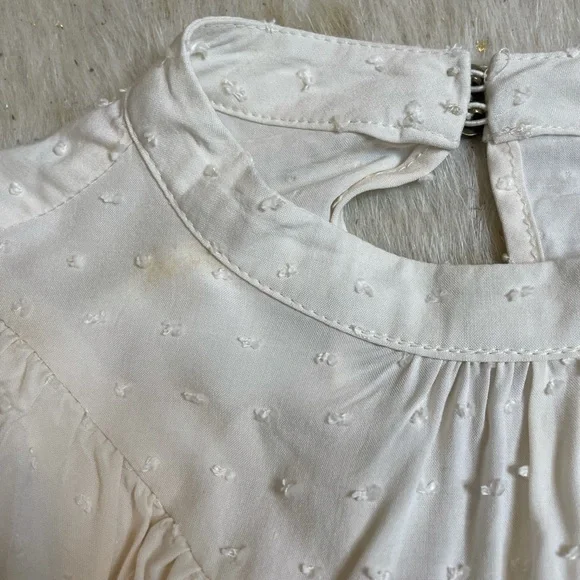 Wild fable cream speckled ruffle peasant blouse - Picture 3 of 5